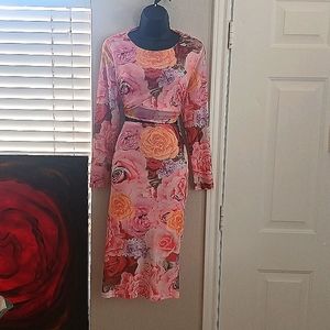 Floral Two Piece Skirt Set Size 1X
